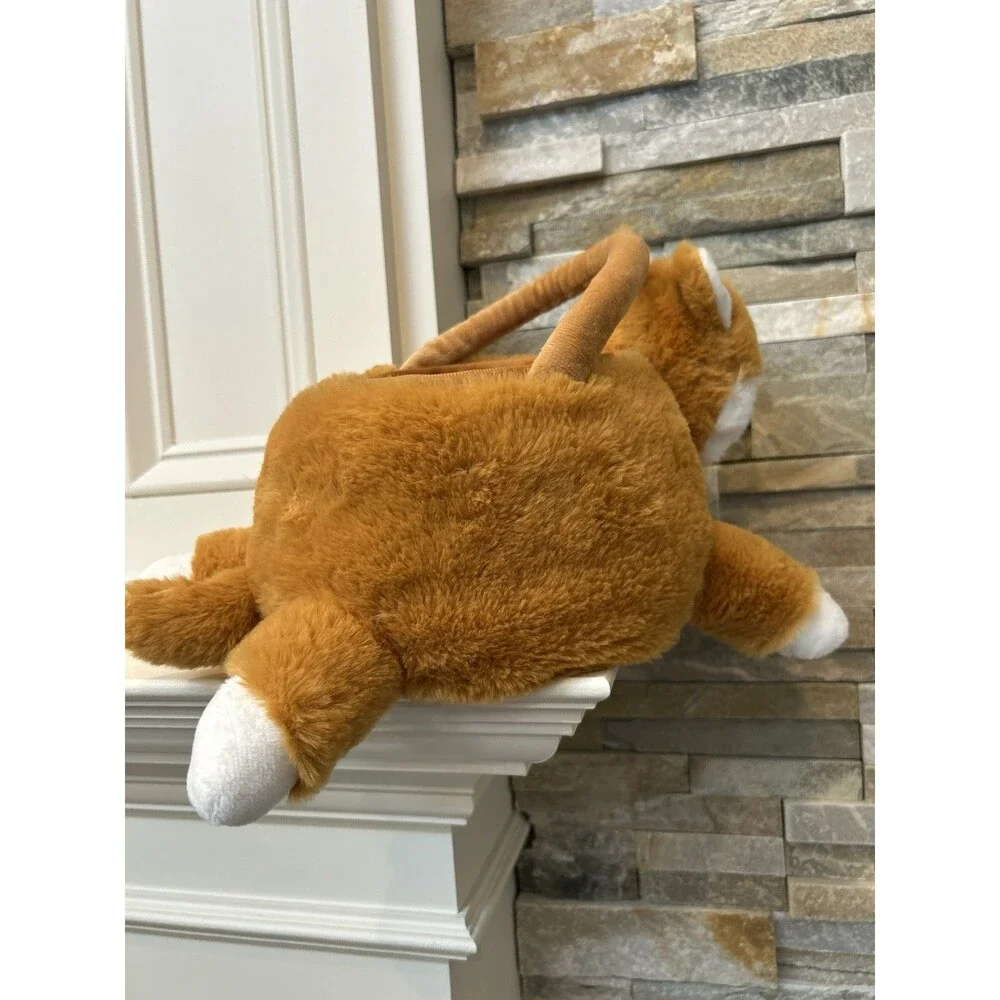 Joyward Plush Brown Dog Easter/Gift/Birthday Animal Basket  9x14 in Kids Decor